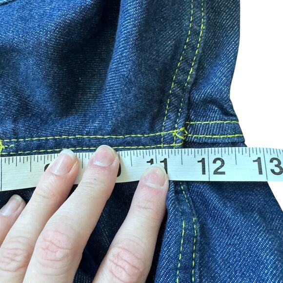 NEW Ganni Angi Wide Leg Cargo Jeans Rinse Denim - Picture 12 of 13